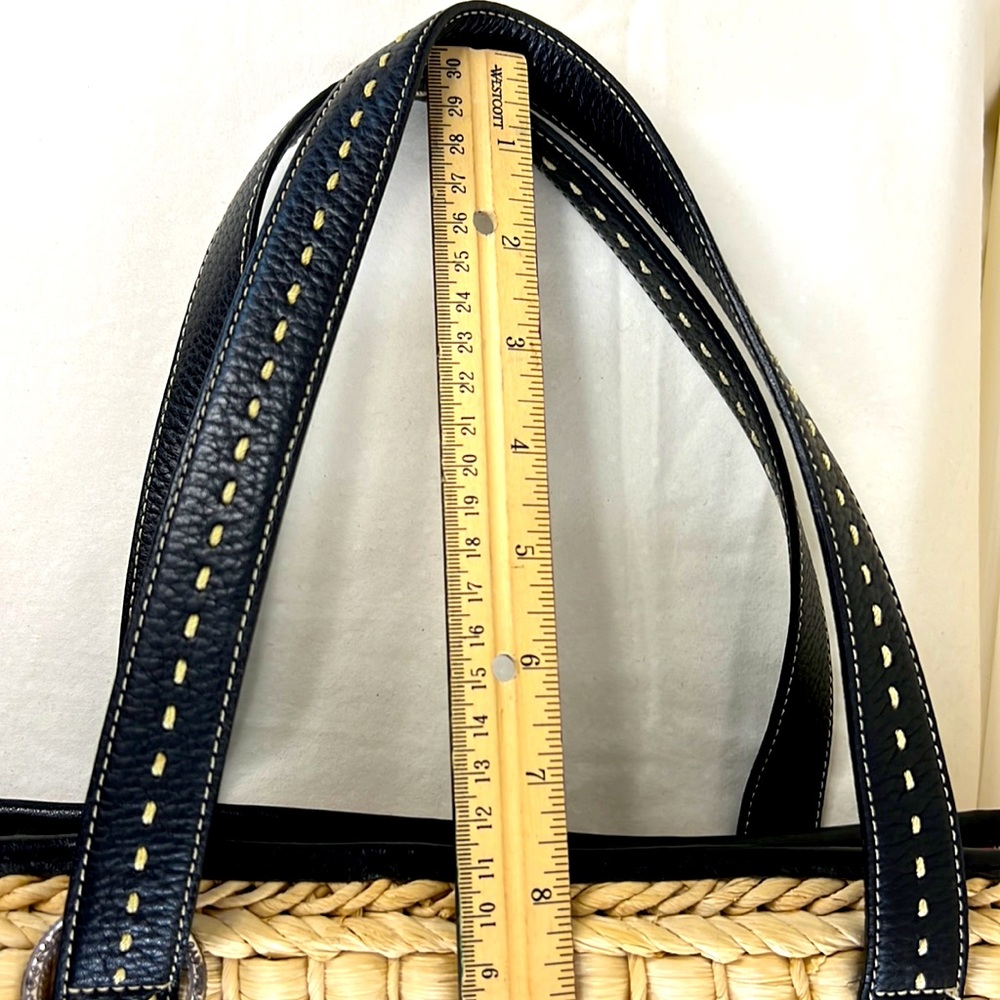 Brighton Natural Straw Tote with Black Leather Trim - Picture 14 of 16